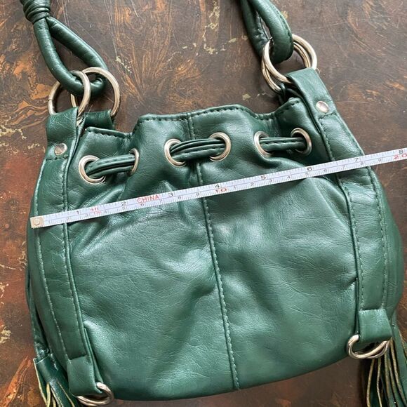 Vintage Green Mini Bag with Tassels - Picture 6 of 7